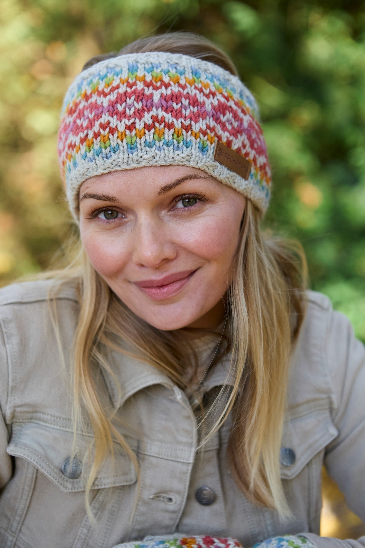 Pachamama Killarney Headband, 100% Pure Merino Wool , Hand Made , Unlined, Oatmeal