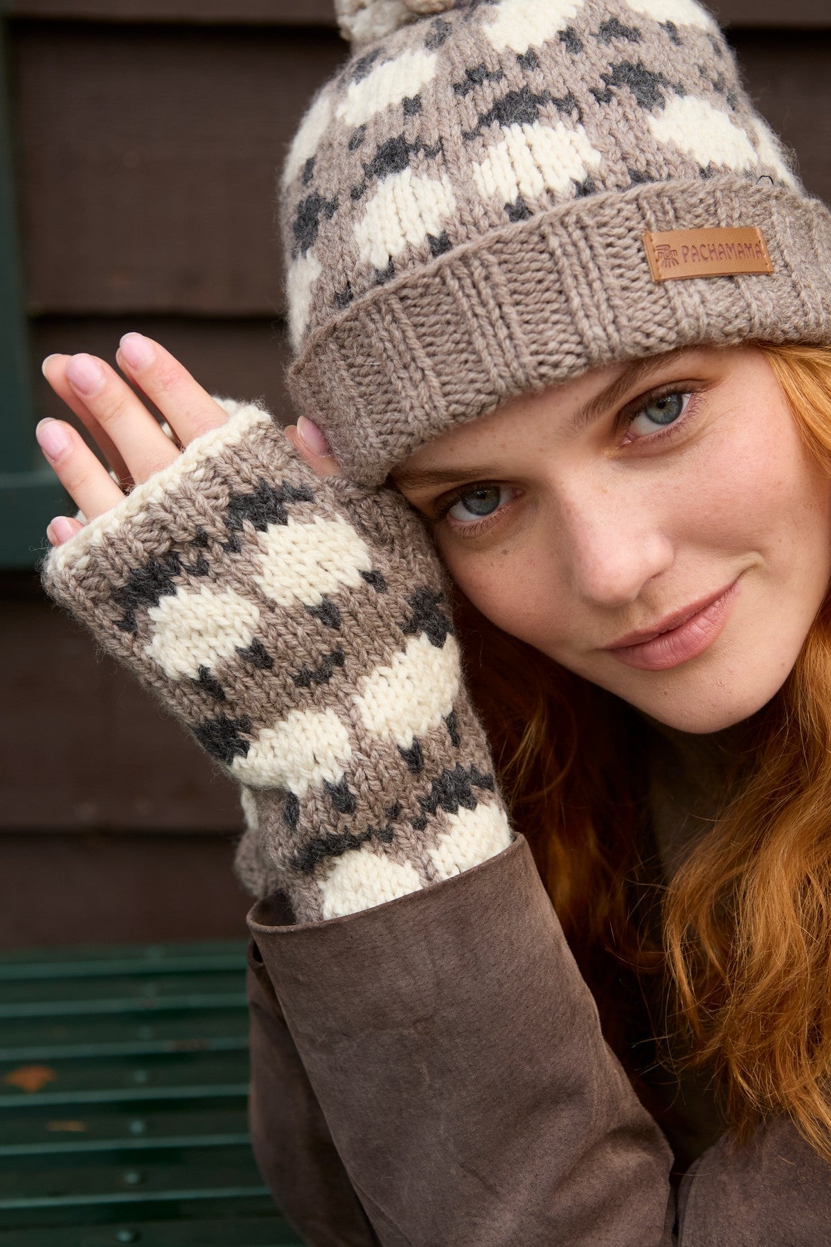 Pachamama Sheep Handwarmers, Hand Made, 100% Pure Soft Merino Wool , Mushroom