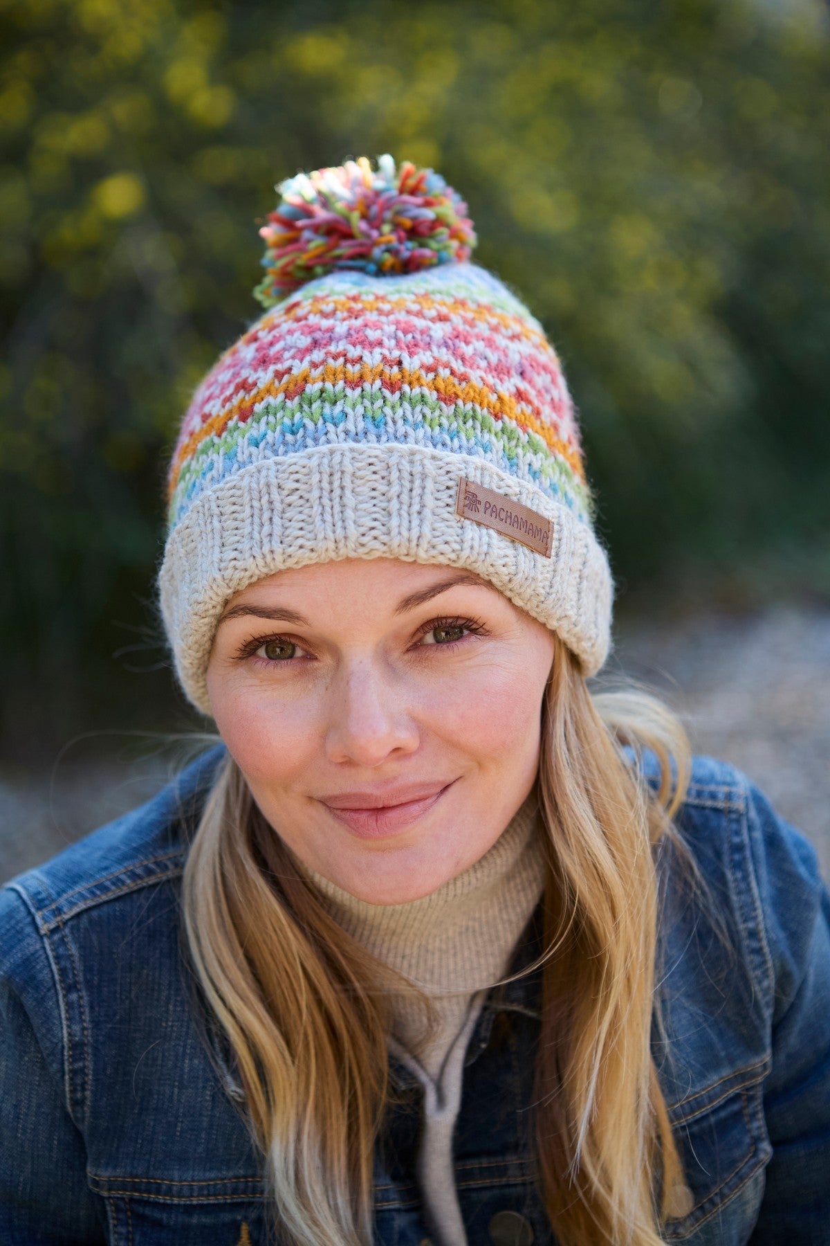 Pachamama Killarney Bobble Beanie, Hand Knitted, 100% Soft Merino Wool, Unlined