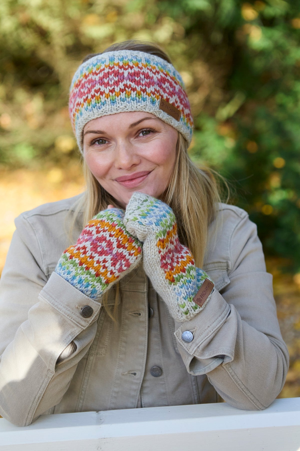 Pachamama Killarney Headband, 100% Pure Merino Wool , Hand Made , Unlined, Oatmeal