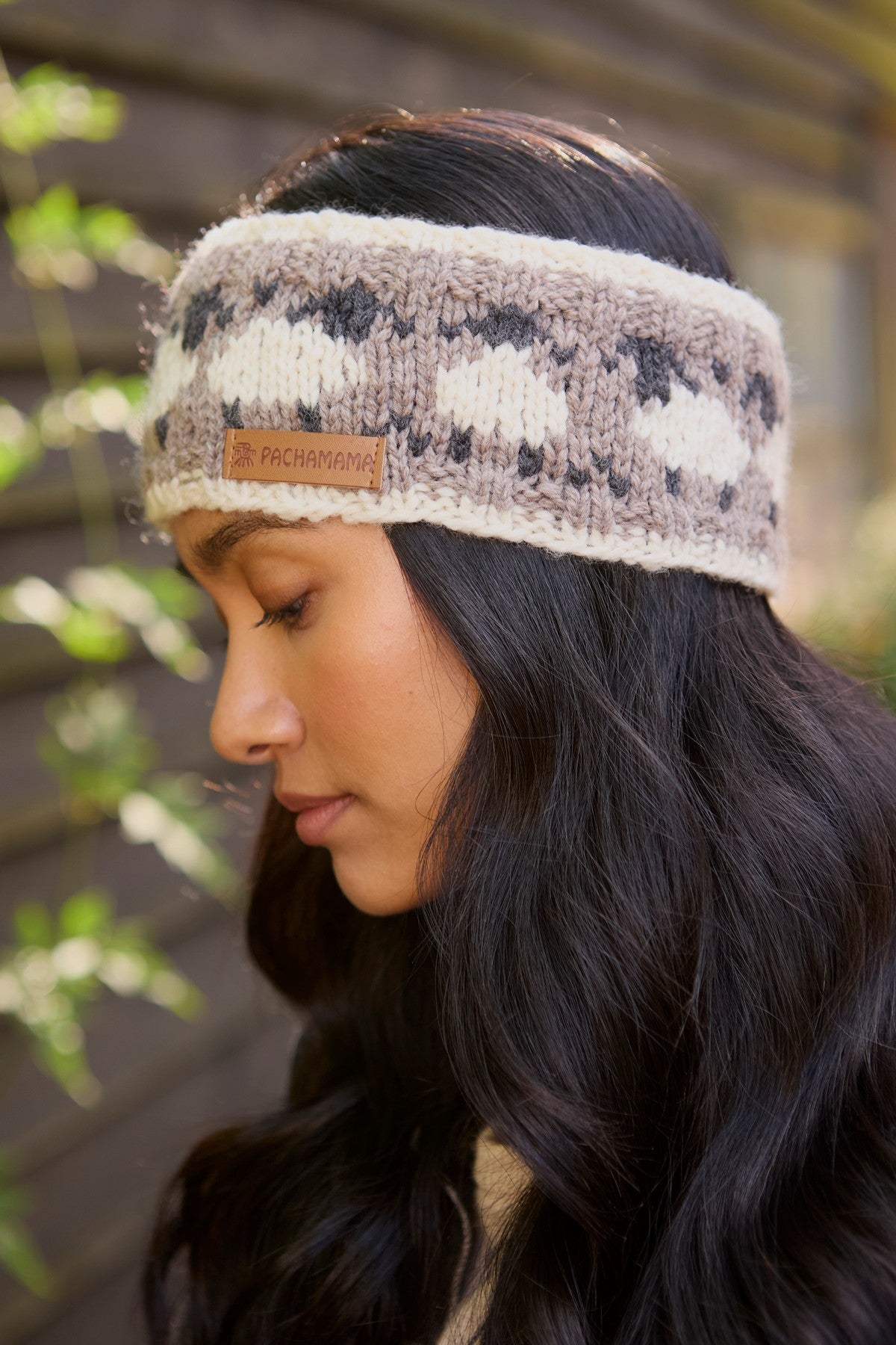 Pachamama Sheep Headband, 100% Soft Pure Merino Wool , Hand Made , Mushroom
