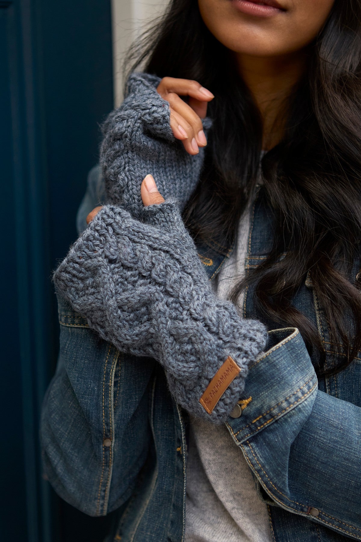 Pachamama Enniskerry Handwarmers, Hand Knitted, 100% Soft Merino Wool, Unlined