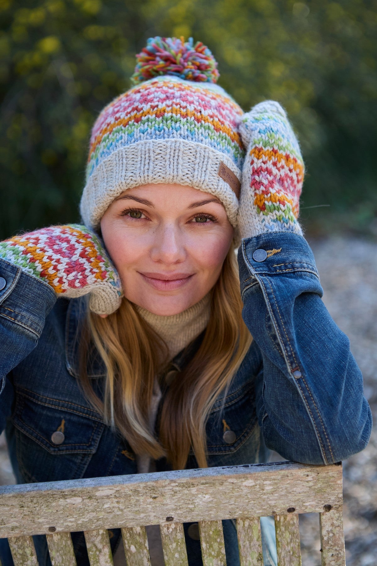 Pachamama Killarney Bobble Beanie, Hand Knitted, 100% Soft Merino Wool, Unlined