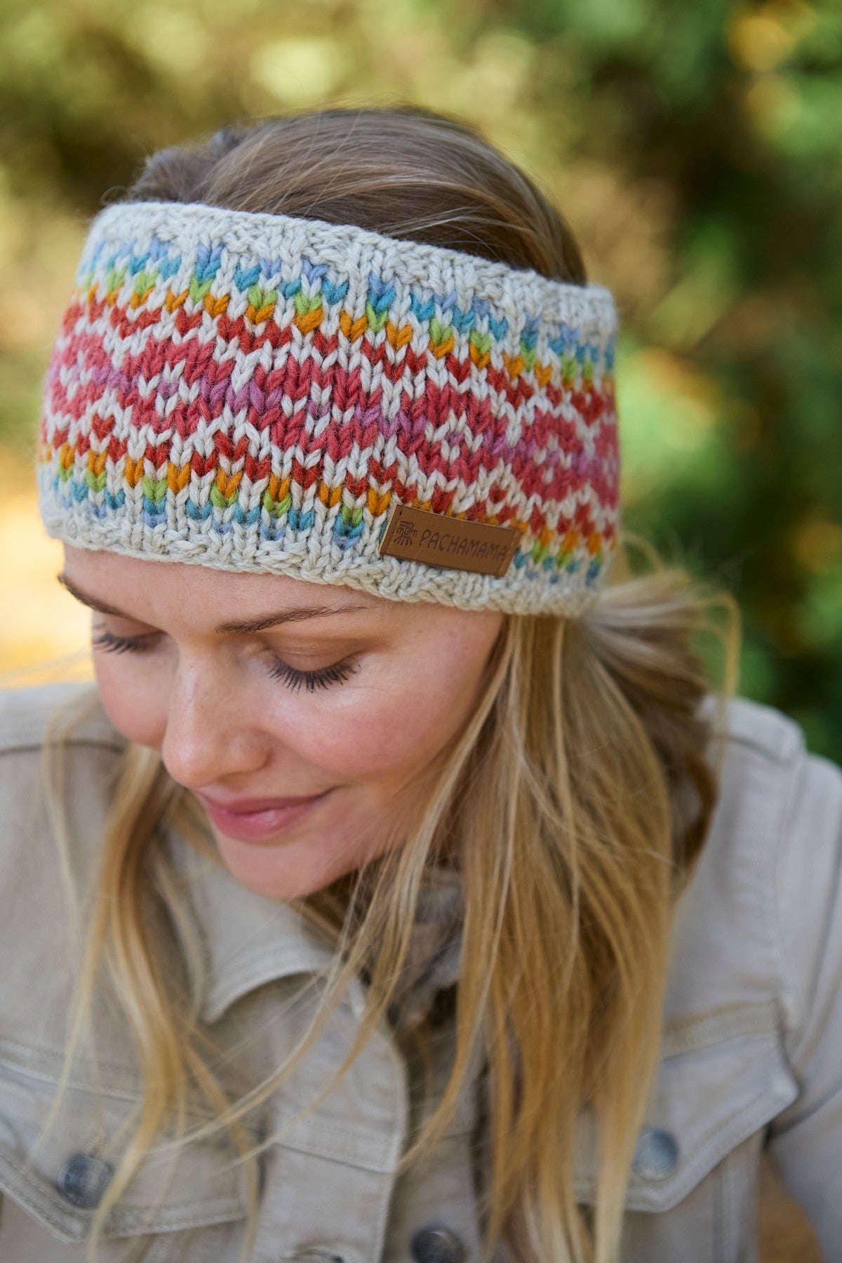 Pachamama Killarney Headband, 100% Pure Merino Wool , Hand Made , Unlined, Oatmeal