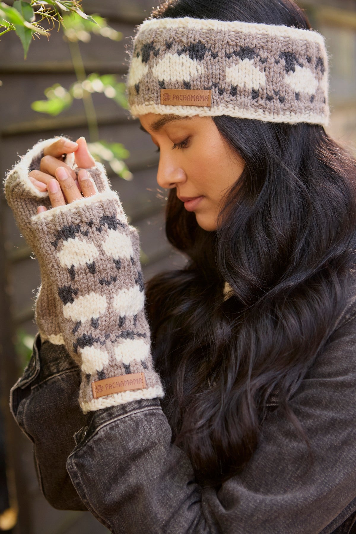 Pachamama Sheep Handwarmers, Hand Made, 100% Pure Soft Merino Wool , Mushroom