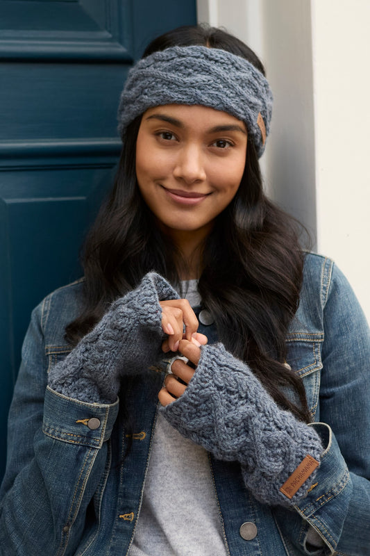 Pachamama Enniskerry Handwarmers, Hand Knitted, 100% Soft Merino Wool, Unlined
