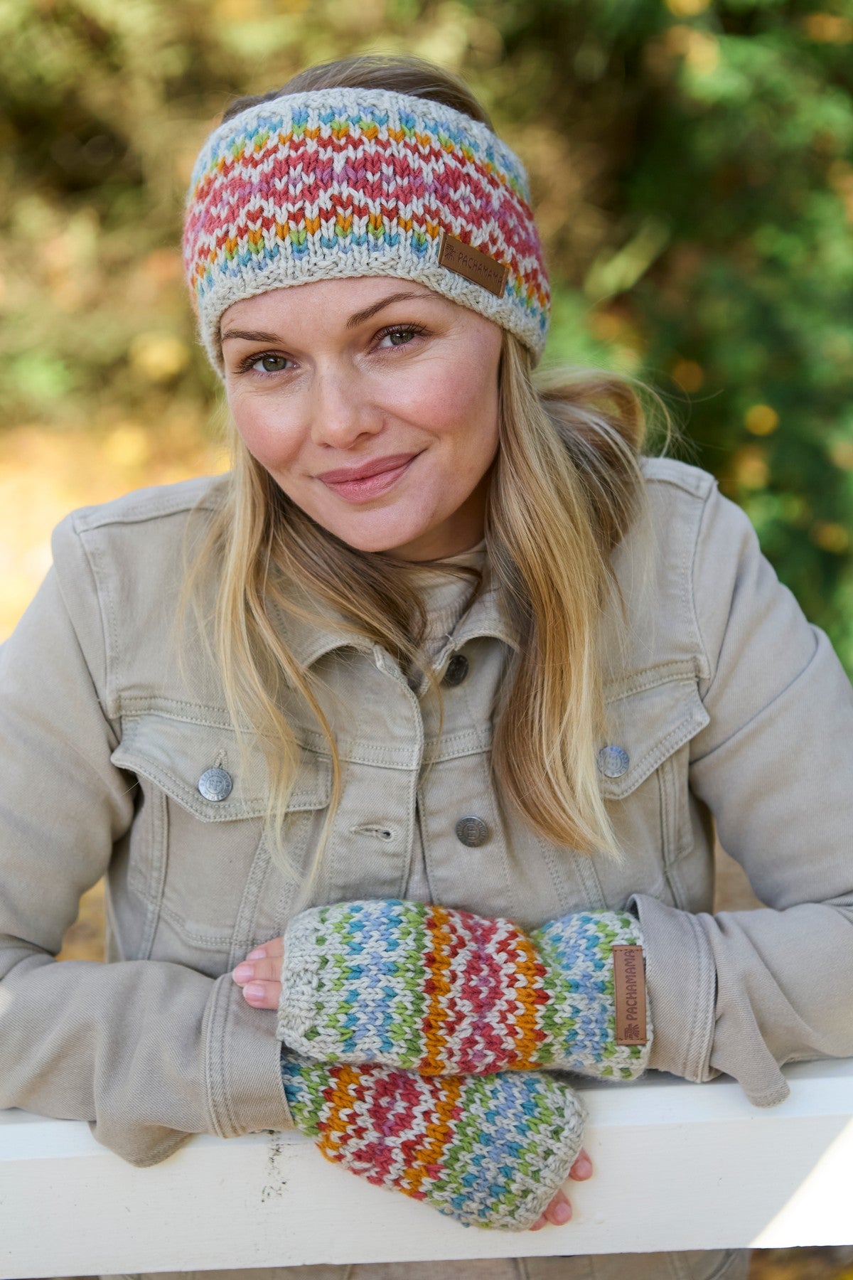 Pachamama Killarney Headband, 100% Pure Merino Wool , Hand Made , Unlined, Oatmeal