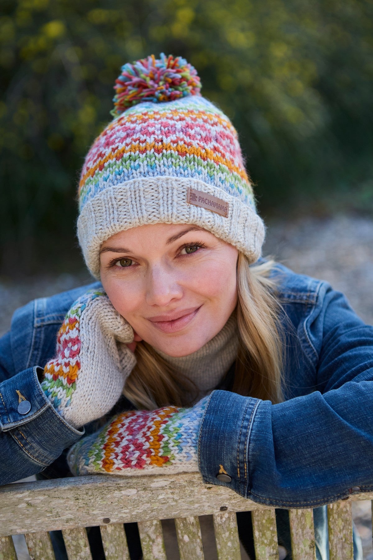 Pachamama Killarney Bobble Beanie, Hand Knitted, 100% Soft Merino Wool, Unlined