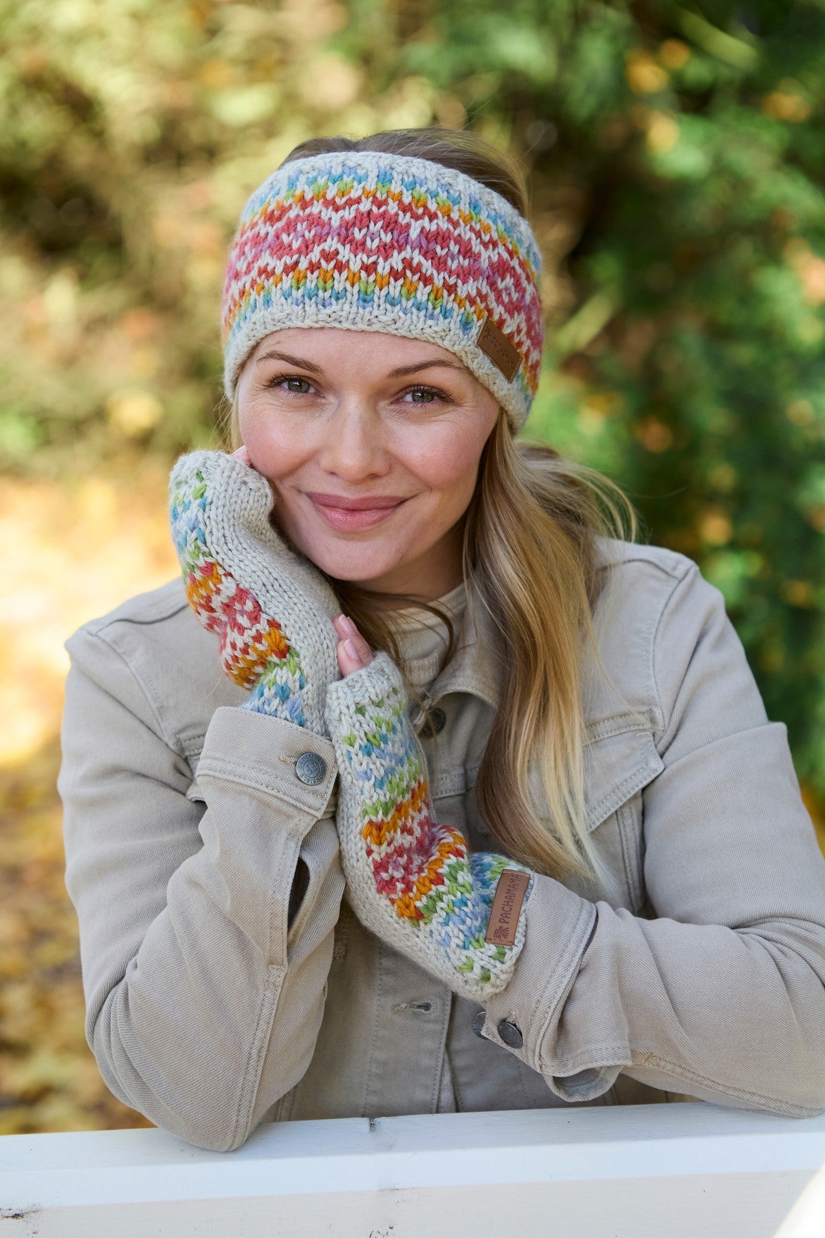 Pachamama Killarney Headband, 100% Pure Merino Wool , Hand Made , Unlined, Oatmeal