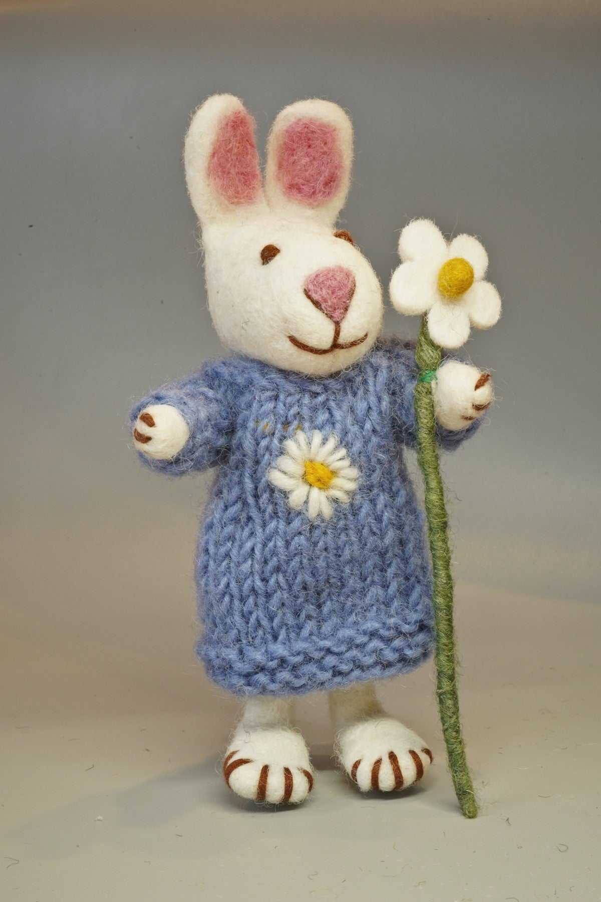 Pachamama Daisy The Rabbit Decoration, Hand Felted, Fair Trade Sourced