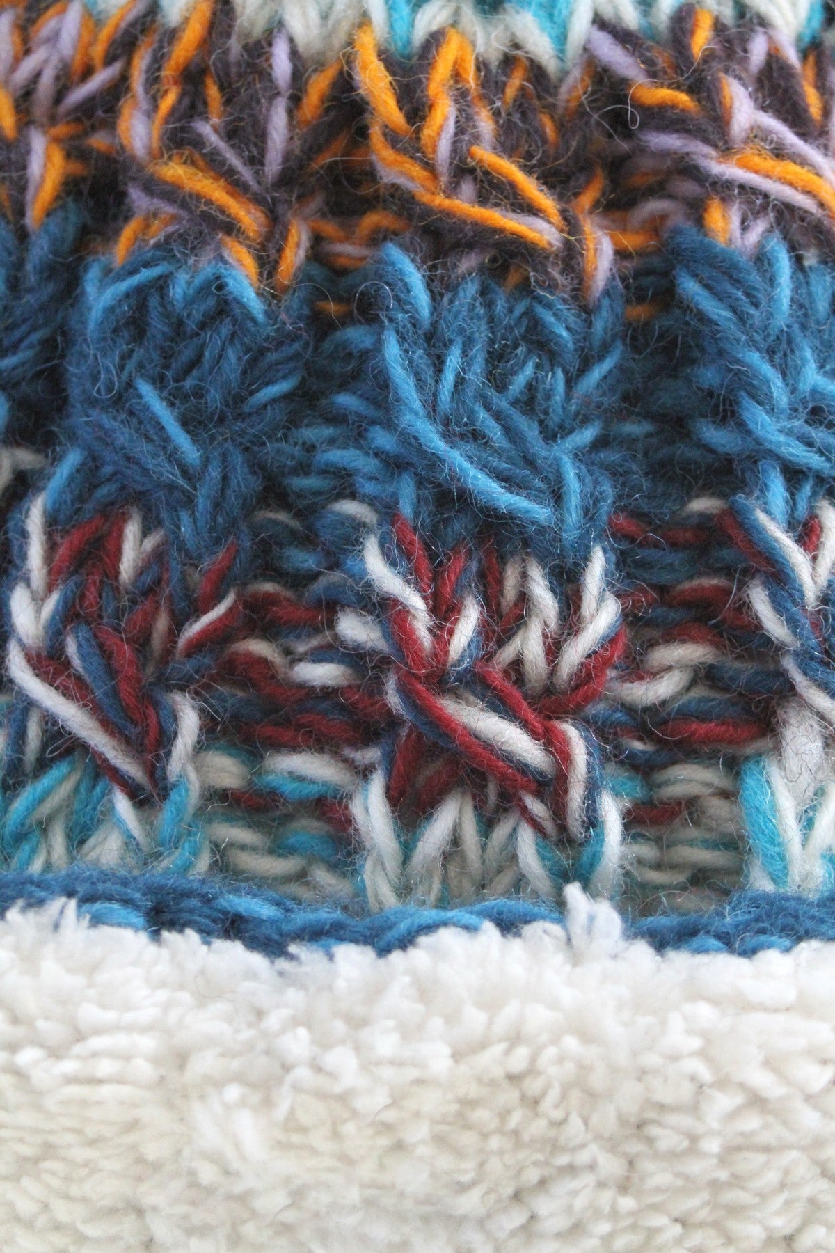 Pachamama Utrecht Handwarmer, Blues, Hand Knitted, Wool, Fair Trade Sourced