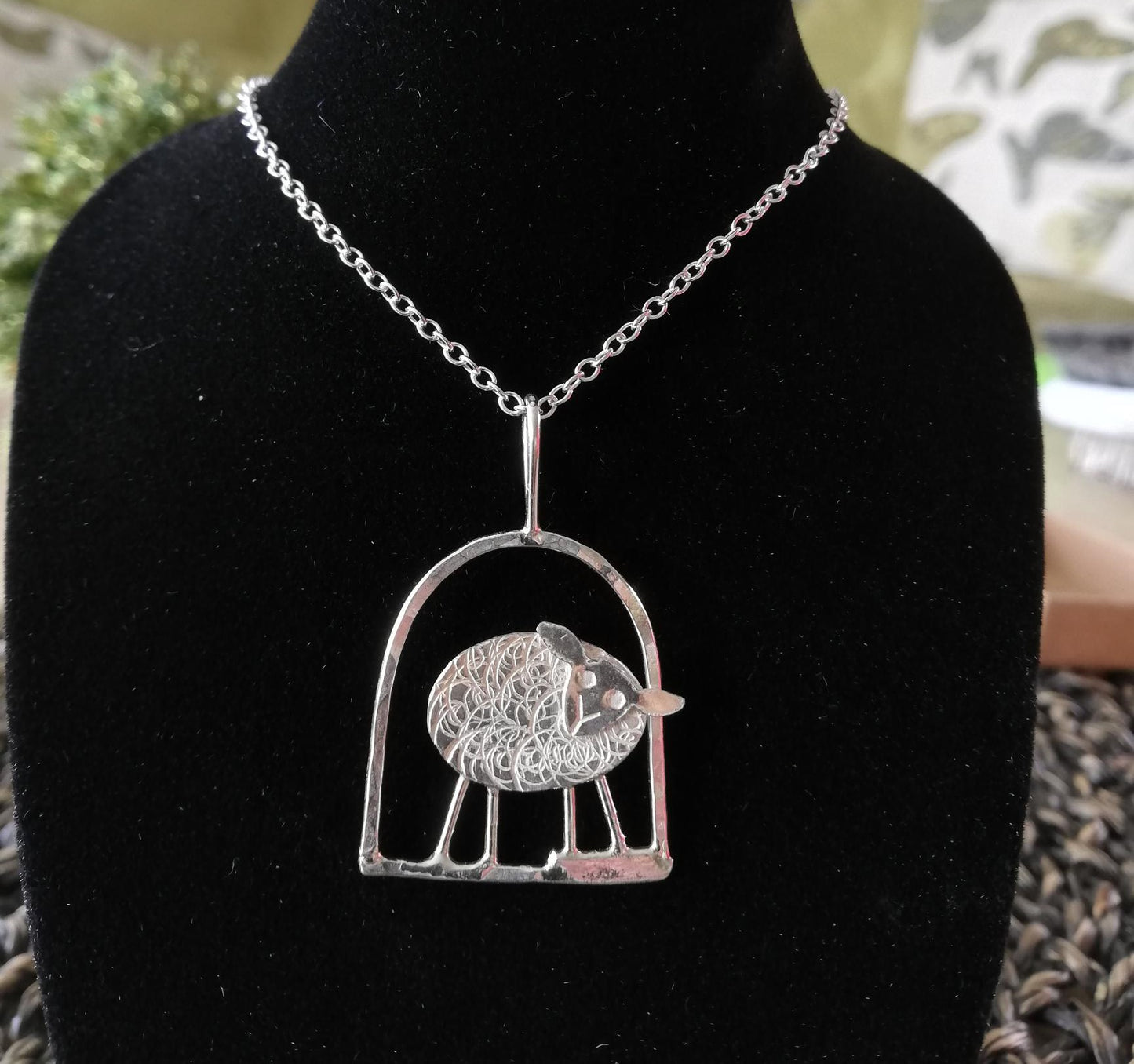 Sterling Silver Sheep Pendant, Clara, Individually Hand Crafted By Silversmith