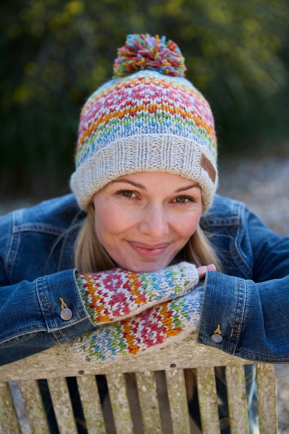 Pachamama Killarney Bobble Beanie, Hand Knitted, 100% Soft Merino Wool, Unlined