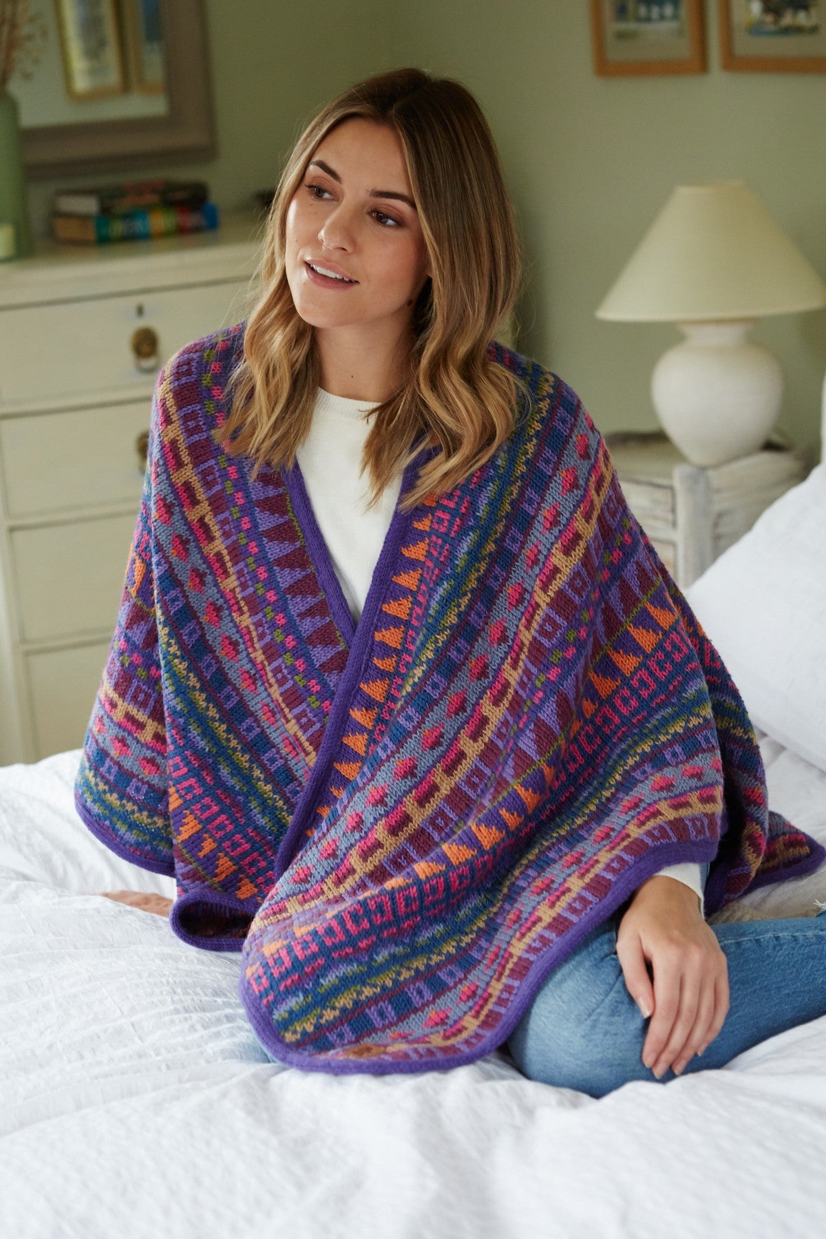 Pachamama Marrakech Wrap, 100% Wool, Handmade, Fair Trade Sourced