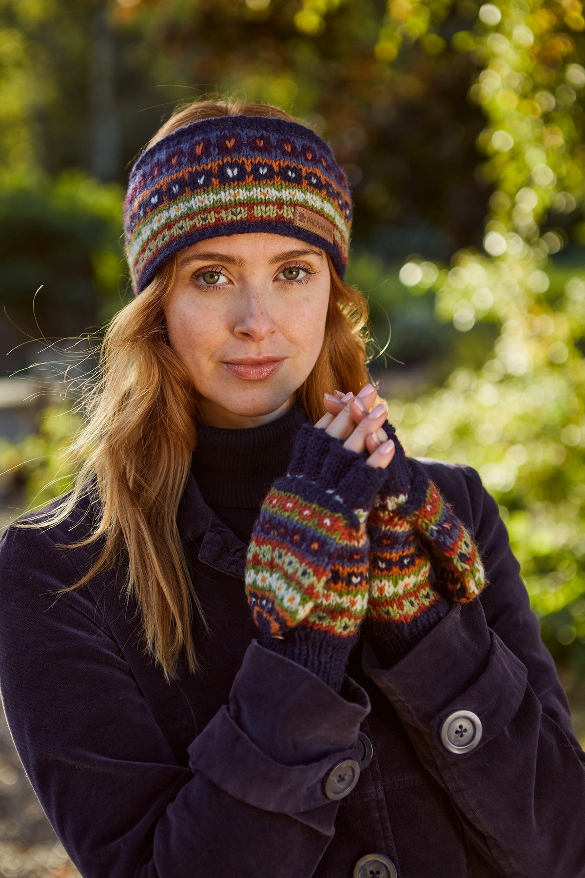 Pachamama Colorado Glove/Mitts, Hand Knitted, Lined, Wool, Fair Trade Sourced