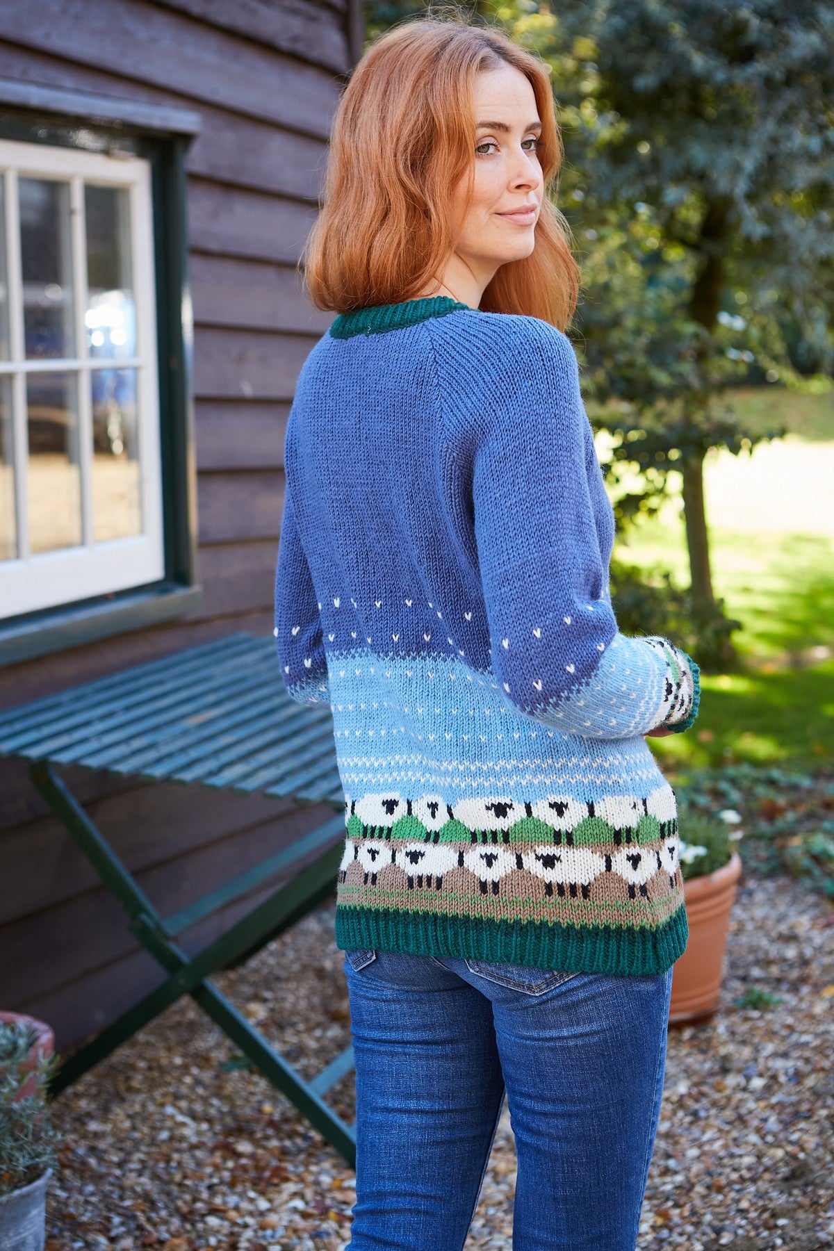 Pachamama Sheep Cardigan, Hand Knitted, Fair Trade Sourced, 100% Wool