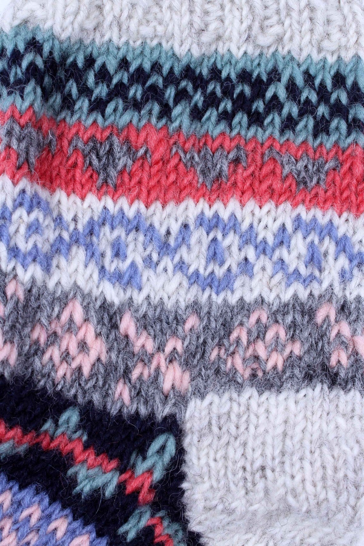 Pachamama Classic Fairisle Sofa Socks , Hand Made, 100% Wool, Fair Trade Sourced