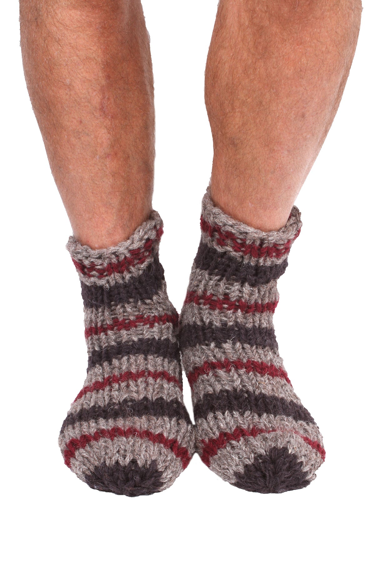 Pachamama Mens Shoreditch Sofa Socks, Hand Knitted 100% Wool, Fair Trade Sourced