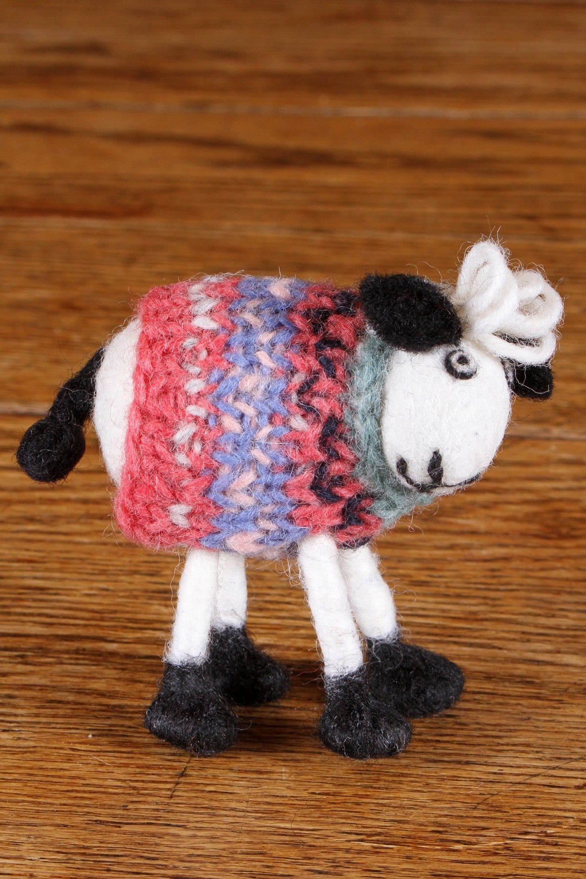 Pachamama Tank Top Tracey Sheep, Hand Felted, Fair Trade Sourced, Home Ornament