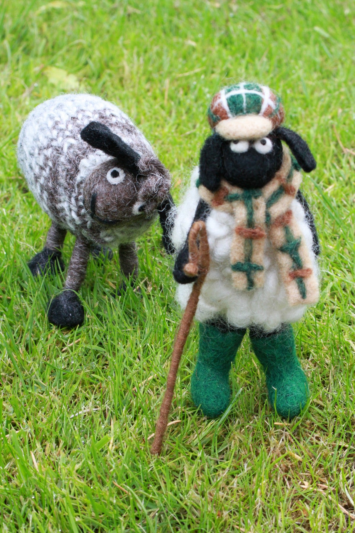 Pachamama Flat Cap Stanley Sheep, Hand Felted, Fair Trade Sourced, Home Ornament