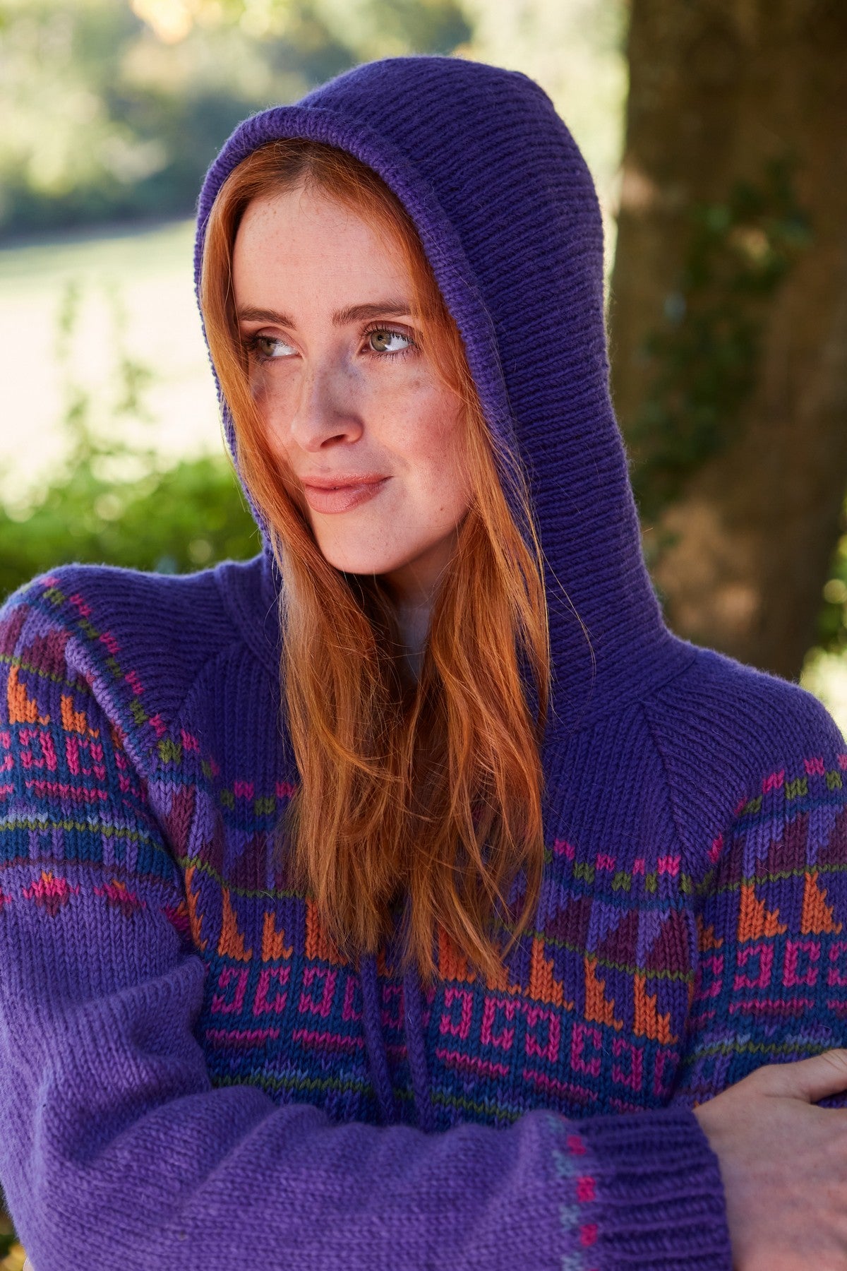 Pachamama Marrakech Kangaroo Hoody, 100% Wool, Kangaroo Pocket, Handmade