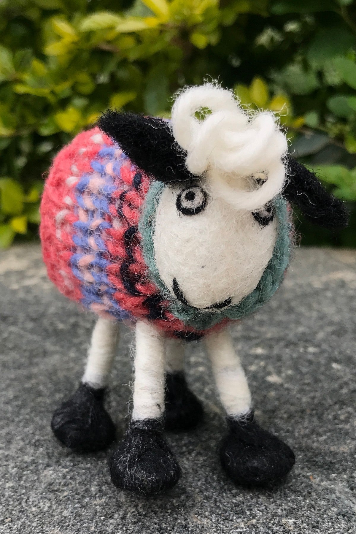 Pachamama Tank Top Tracey Sheep, Hand Felted, Fair Trade Sourced, Home Ornament