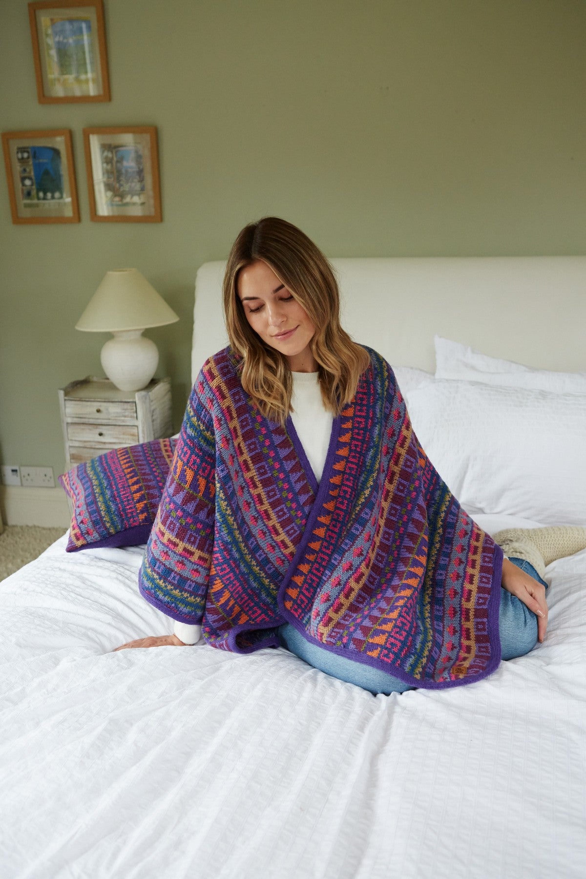 Pachamama Marrakech Wrap, 100% Wool, Handmade, Fair Trade Sourced