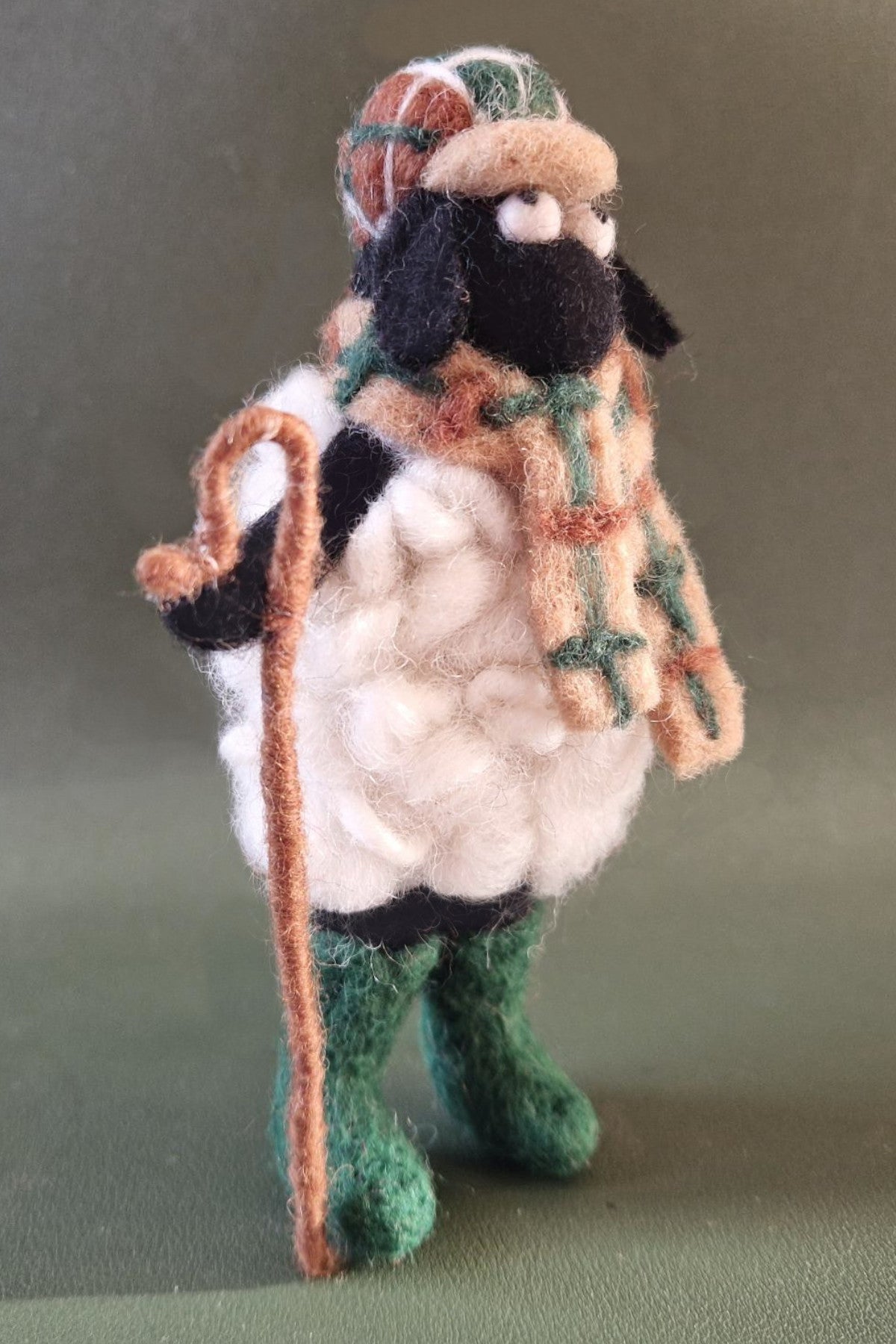 Pachamama Flat Cap Stanley Sheep, Hand Felted, Fair Trade Sourced, Home Ornament