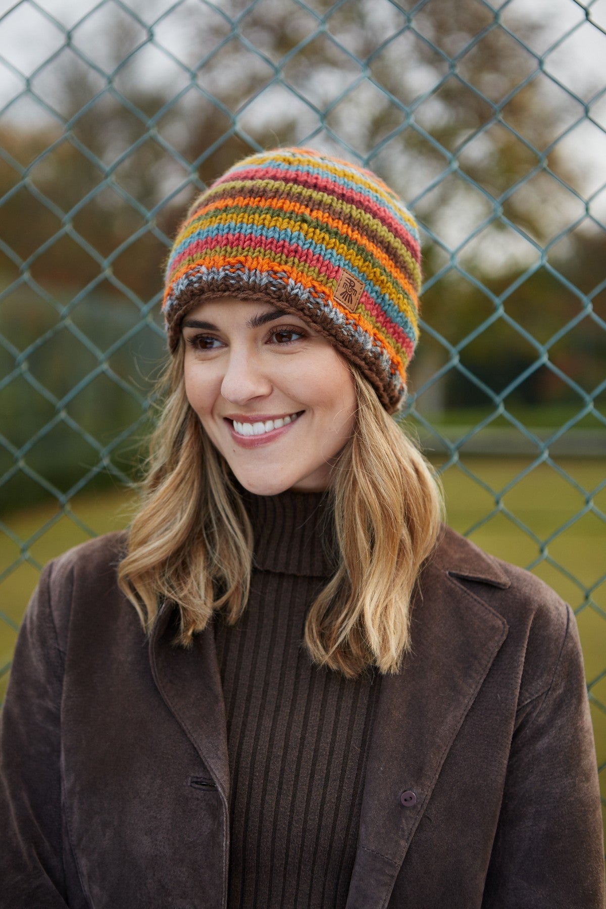 Pachamama Grassington Beanie, Multicoloured, Hand Knitted, 100% Wool