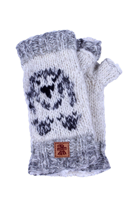 Pachamama Hazy Hound Handwarmer, Hand Knitted, Lined, Wool and Mohair Blend