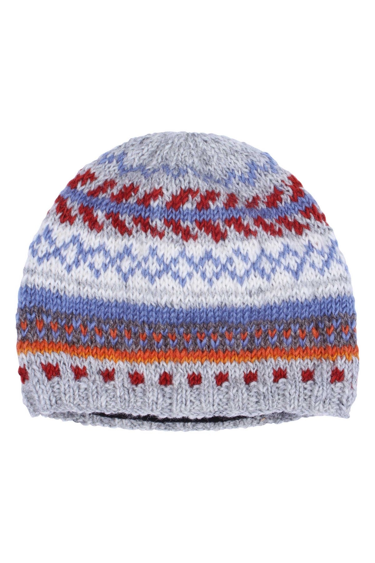 Pachamama Tikal Beanie, Multicoloured, Hand Knitted, Wool, Fair Trade Sourced