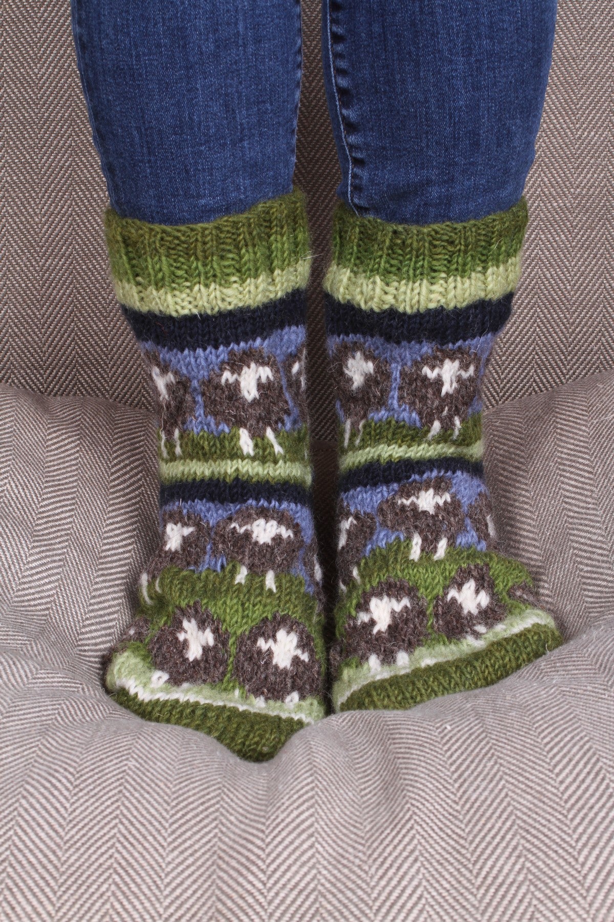 Pachamama Flock Of Herdwick Sheep Sofa Sock