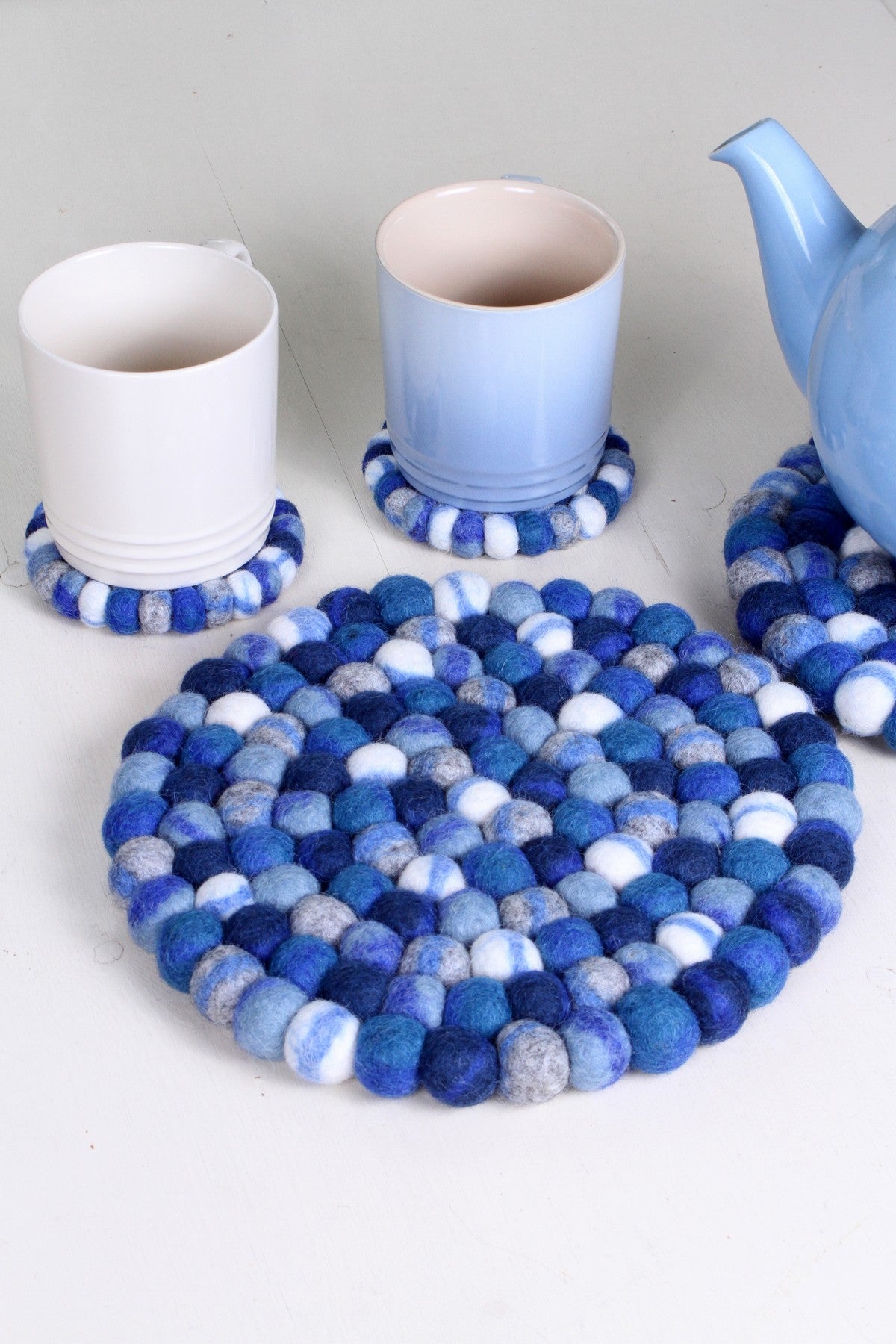 Pachamama Finisterre Pebble Trivet, Blue or Natural