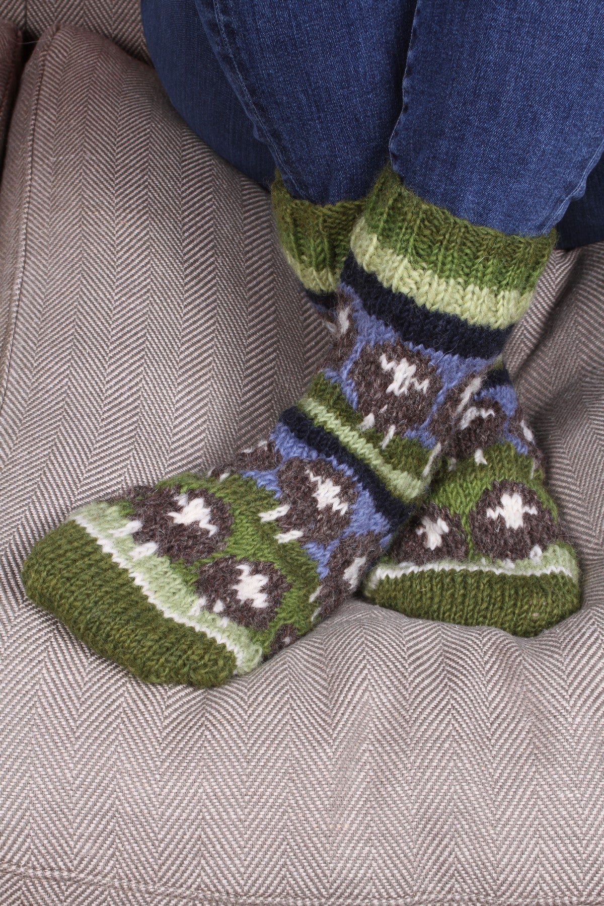 Pachamama Flock Of Herdwick Sheep Sofa Sock