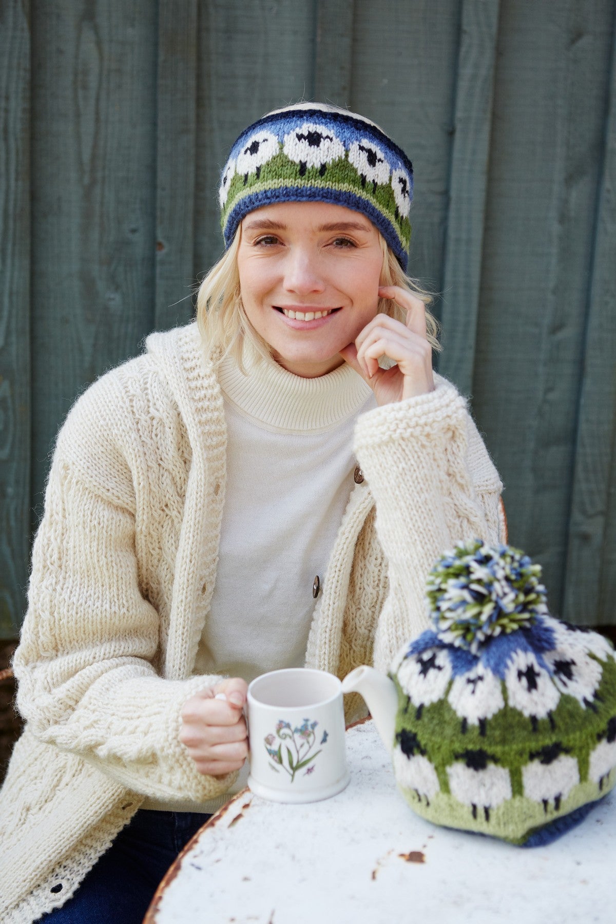 Pachamama Flock Of Sheep Tea Cosy, Fair Trade Sourced, Hand Knitted