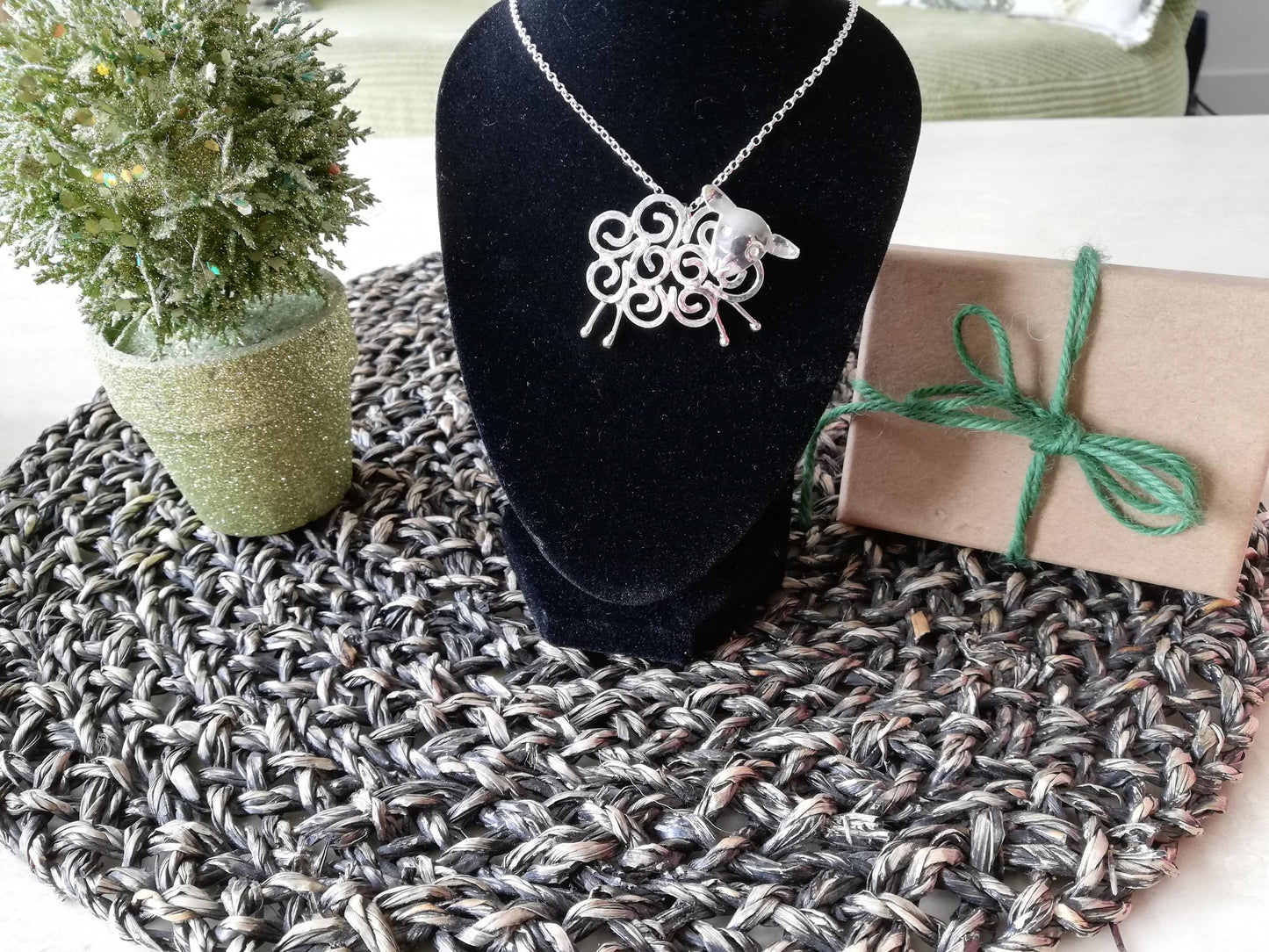 Sterling Silver Sheep Pendant, Martha, Individually Hand Crafted By Silversmith