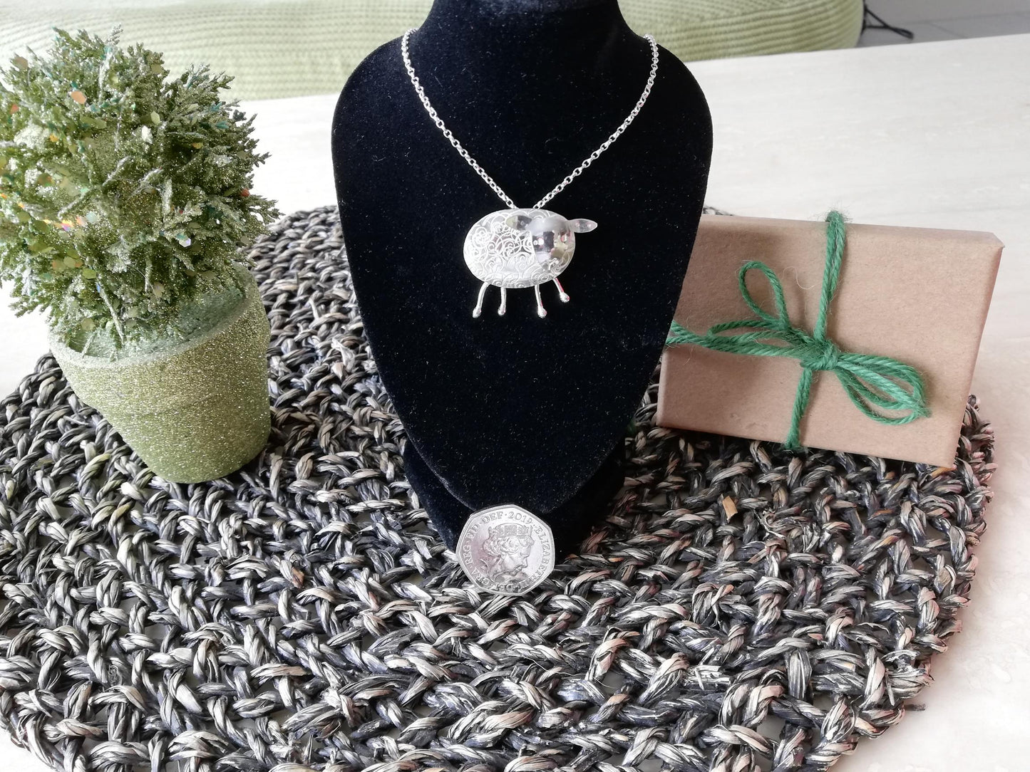 Sterling Silver Sheep Pendant, Myrtle, Individually Hand Crafted By Silversmith