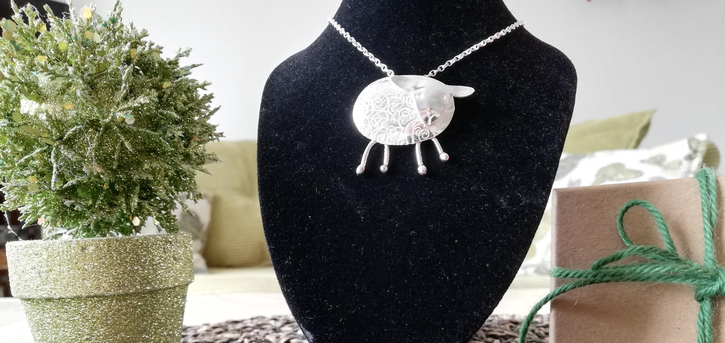 Silver sale sheep necklace