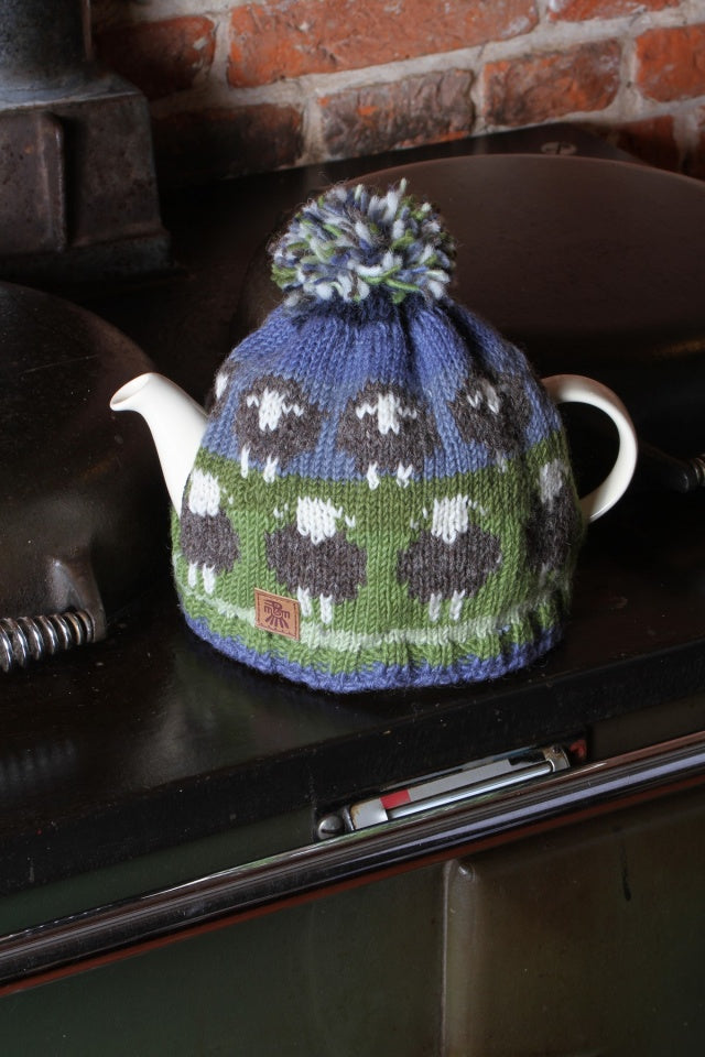 Pachamama Flock Of Herdwick Sheep Tea Cosy, Fair Trade Sourced, Hand Knitted