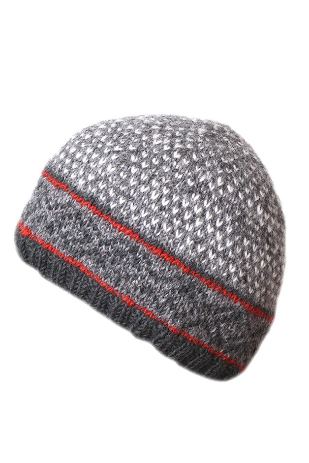 Pachamama Mens Tromso Beanie, Hand Knitted, 100% Wool , Fair Trade Sourced