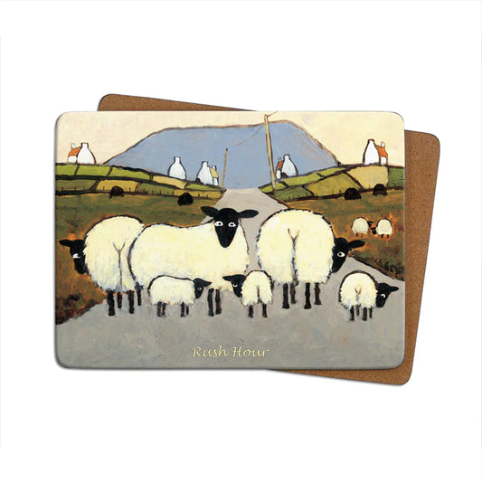 Thomas Joseph Rush Hour Single Table Mat, Cork Backed