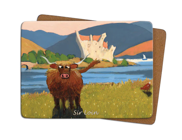 Thomas Joseph Sir Loin Single Table Mat, Cork Backed