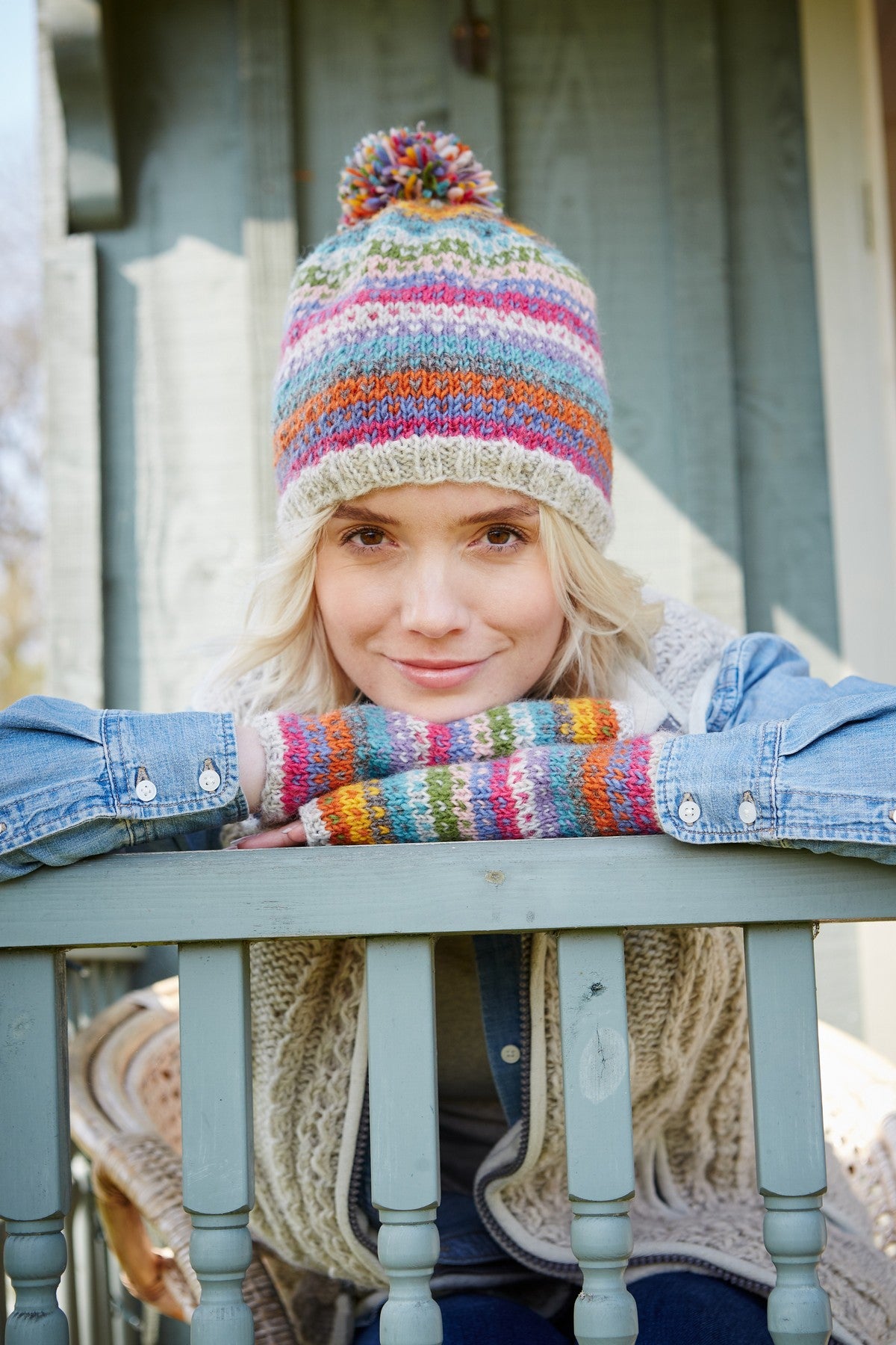 Pachamama Dames Wollen Beanie Bobble Hoed Sherpa Fleece Gevoerd Handgebreide Streep Egel Patroon One-Size Handgemaakte Extra Warm Fair Trade Pachamama Dames Wollen Beanie Bobble Hoed Sherpa Fleece Gevoerd Handgebreide Streep Egel Patroon One-Size Handgemaakte Extra Warm Fair Trade